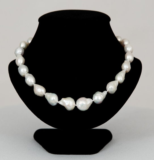 EDISON 19” Grade AA 11-15 mm size Pearls with Silver clasp