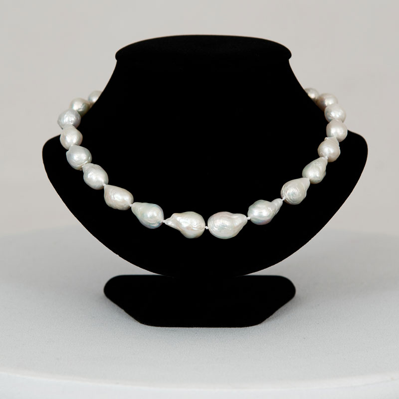 Extra large faux clearance pearl necklace