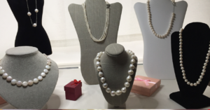 A selection of pearl necklaces