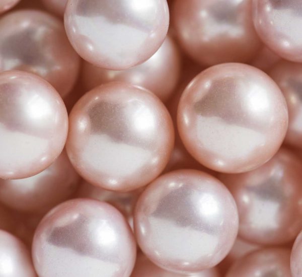 Natural pearls close up